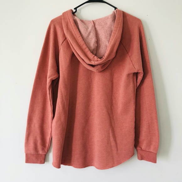 Independent Trading Co Cornell Oversized Collegiate V Neck Hoodie Sweatshirt - Picture 2 of 6